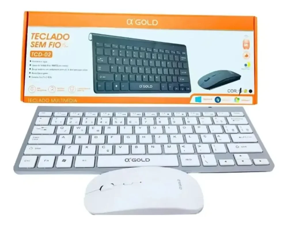 Kit Teclado E Mouse Sem Fio Slim