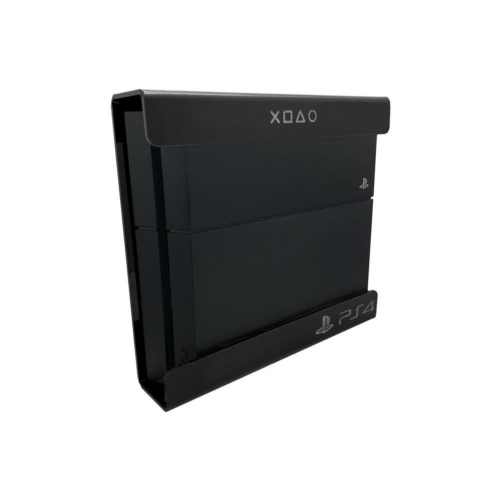 Suporte Parede Console Playstation 4 Slim - Ps4 Slim - Material Acrílico Preto