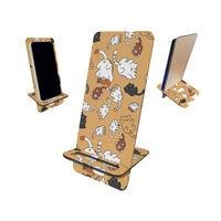 Porta Celular Mdf, Laranja Gatos Caindo