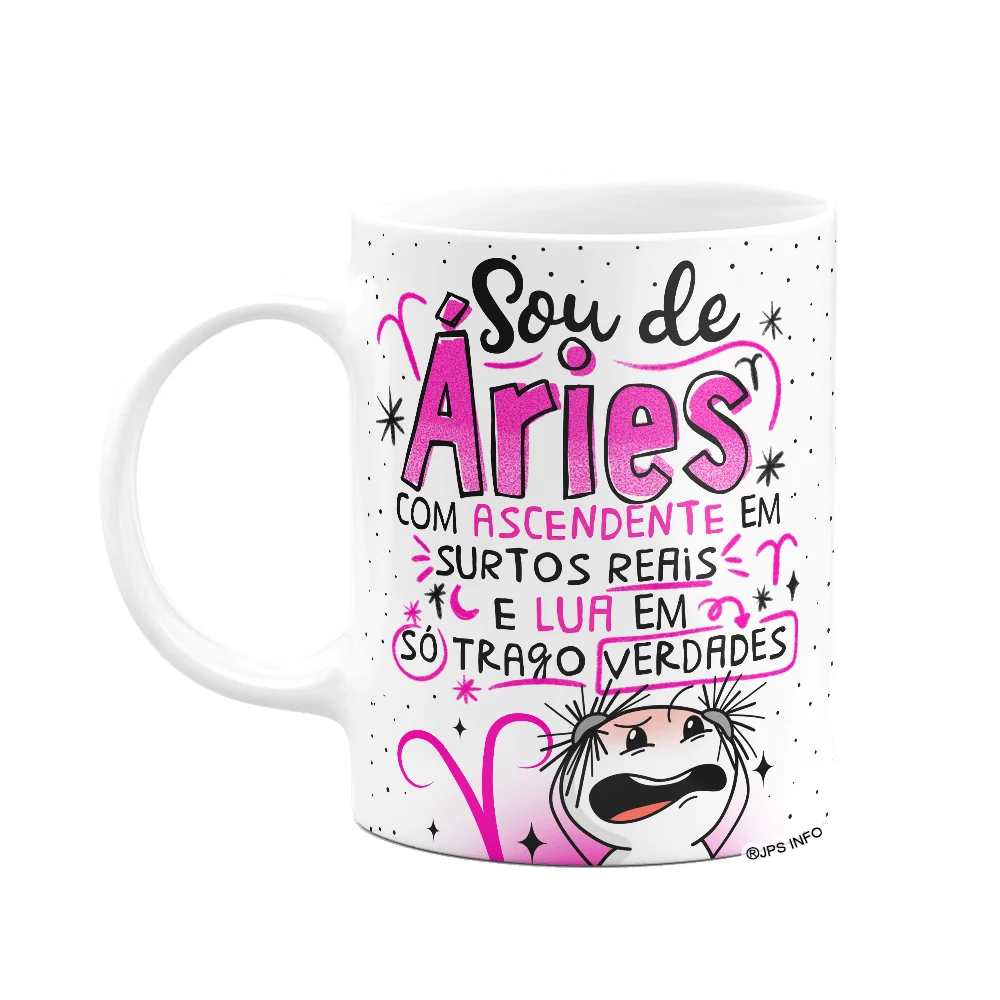 Caneca Funny Signos Áries 325ml