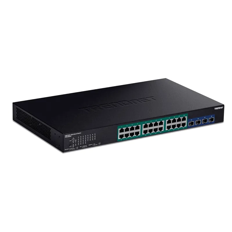 Switch Trendnet Tpe-30284 - 24 Portas Poe + 4 10g Sfp 370w