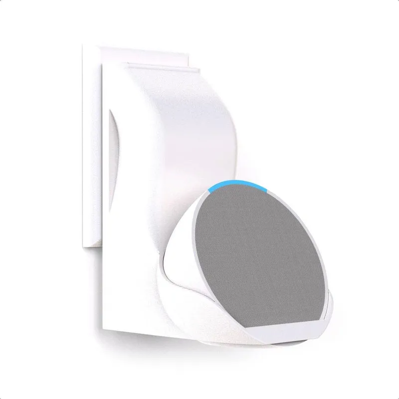 Suporte Para Caixa De Som Amazon Alexa Eco Echo Pop Tomada Cor Branco