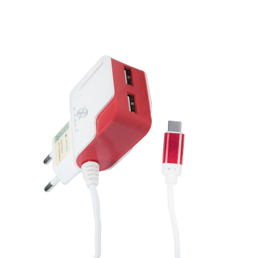 Carregagor X-cell Xc-ur14 Ultra Rapido De Celular Type-c 2 USB