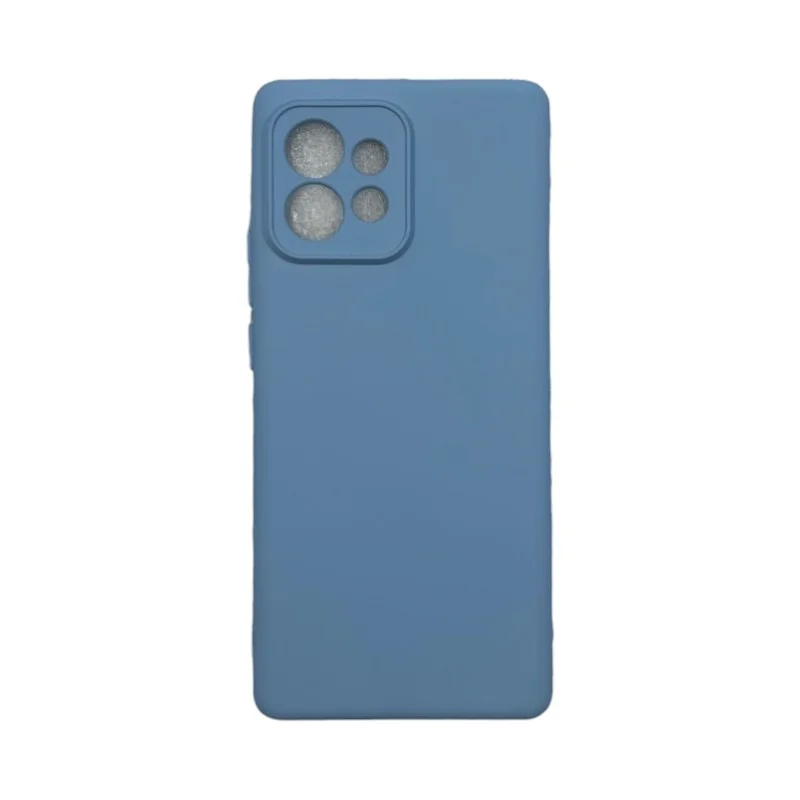Capa Moto Edge 40 Pró Silicone Aveludada Protege Câmera Colorida Capinha Anti Impacto Moto Edge 40 Pró:azul Bebê