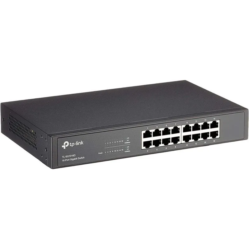 Switch Tp-link, 10/100/1000Mbps, Gigabit Ethernet, 16 Portas - TL-SG1016D
