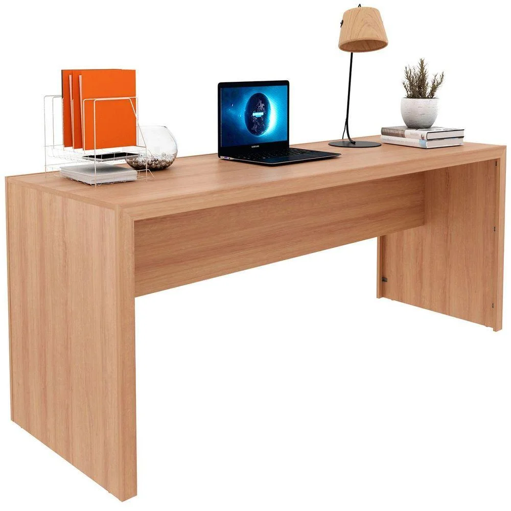 Escrivaninha Mesa Escritorio 180 Cm Me4185 Amendoa