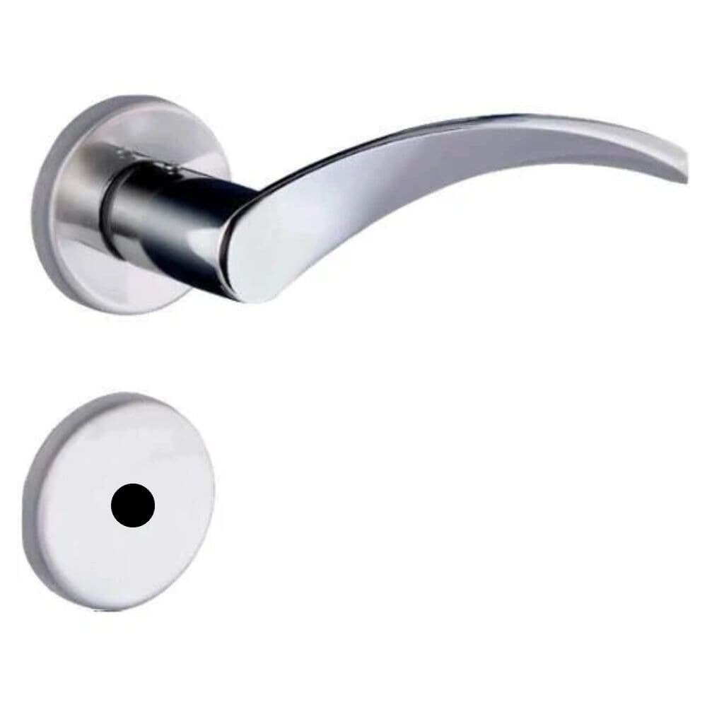 Fechadura Onda Banheiro 4133 Roseta Cromada 40mm Aliança
