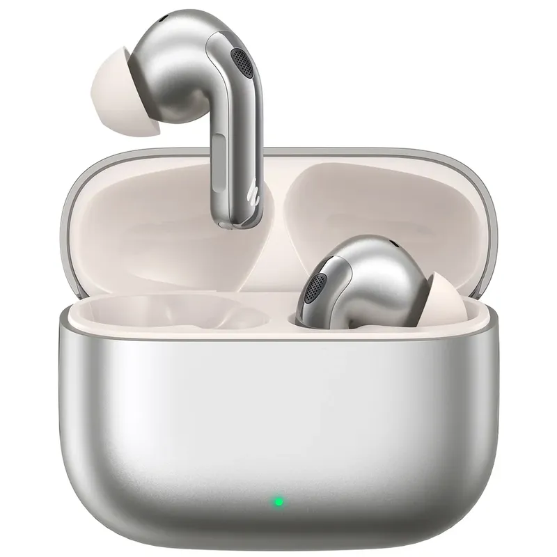 Fone TWS com Cancelamento de Ruído, 36h de bateria, Bluetooth 6.0, Hi-Res, Microfone com IA - Evobuds PRO EDIFIER Prata/Cinza