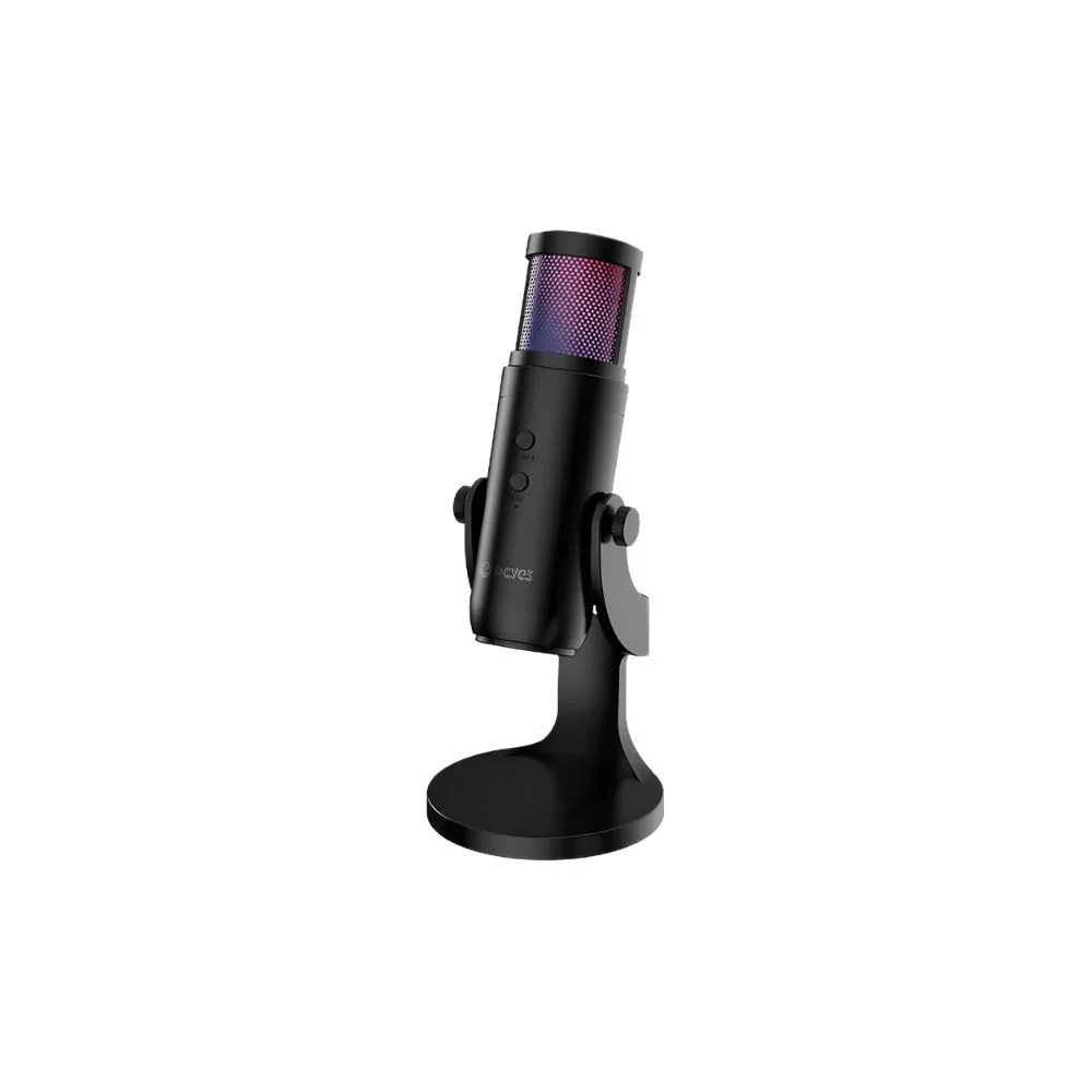 Microfone Gamer Condensador Usb 2m PCyes Hylia RGB MghyRGB - Único Único