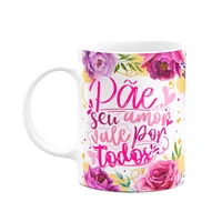Caneca Floral Mães - Pãe, Seu Amor Vale Por Todos - M2