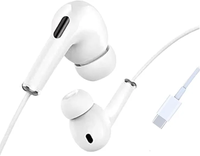 Fone De Ouvido Com Fio - Entrada Tipo C (usb-c), Qualidade Premium, Compatível Com Motorola, Lg Premium E Modelos Iphone E Outros Modelos Com Conexão