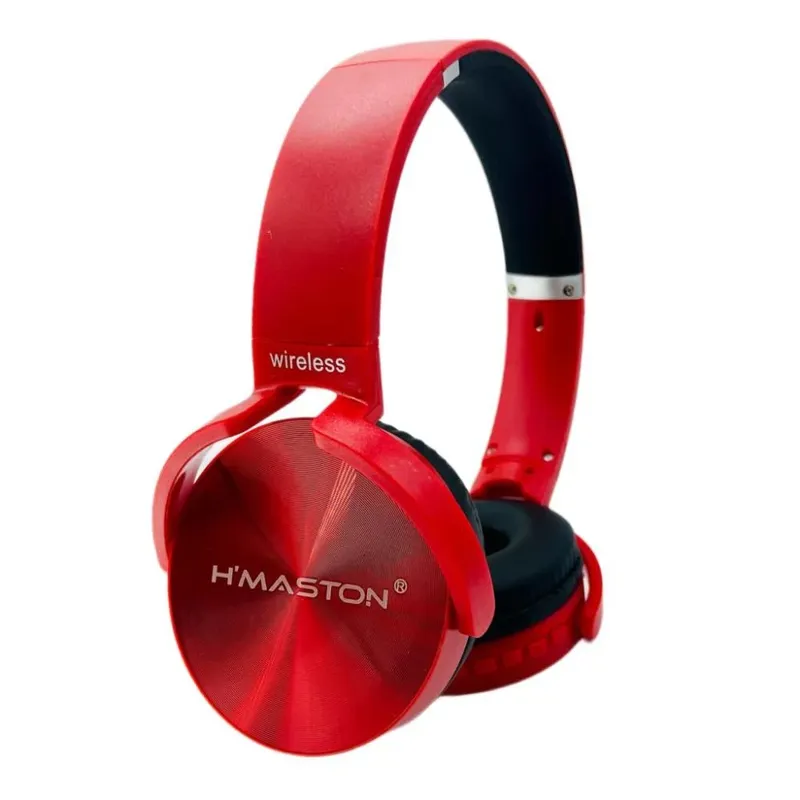 Headphone Hmaston, Bluetooth, Stéreo, Headset, FM, Rádio E Mp3 - Vermelho