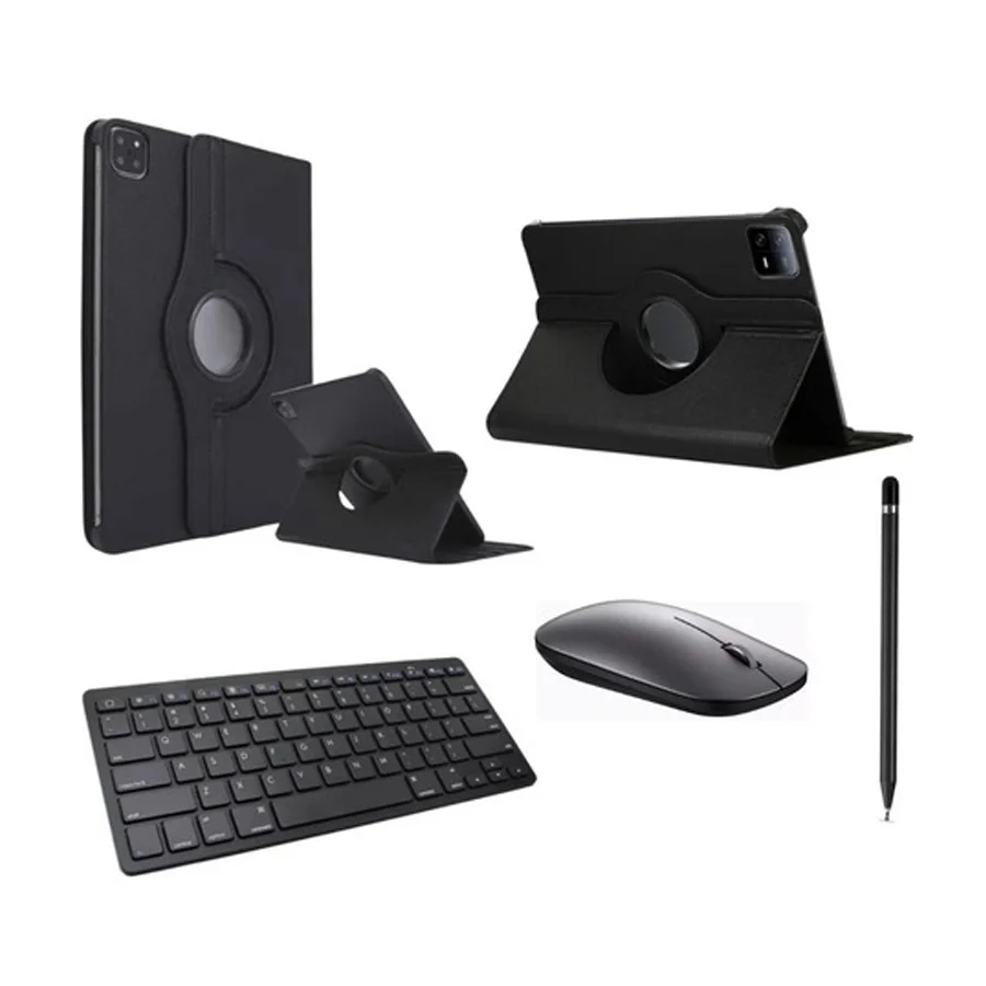 Kit Capa C/ Teclado E Mouse Bluetooth P/ Tablet Tablet Pad6
