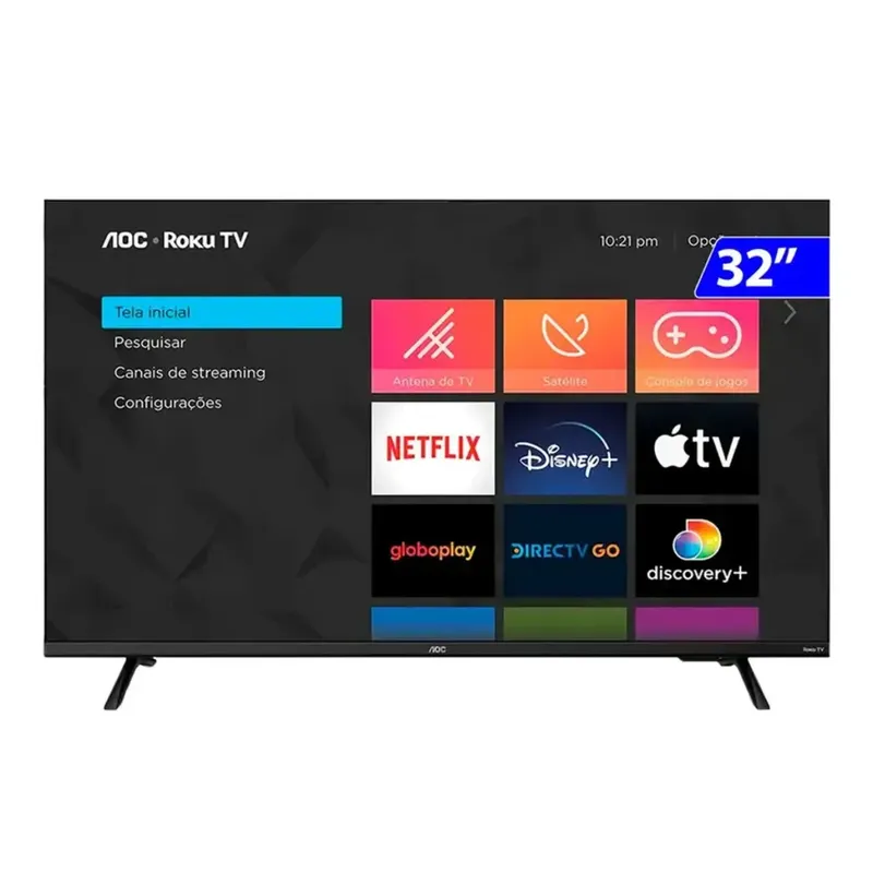 Tv 32p Aoc LED Smart Roku Wifi Hd HDMI - 32s5045