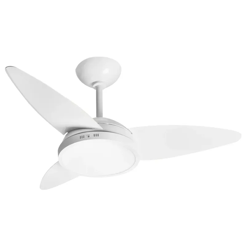 Ventilador Luz Led Kan Branco 110v 3 Pás