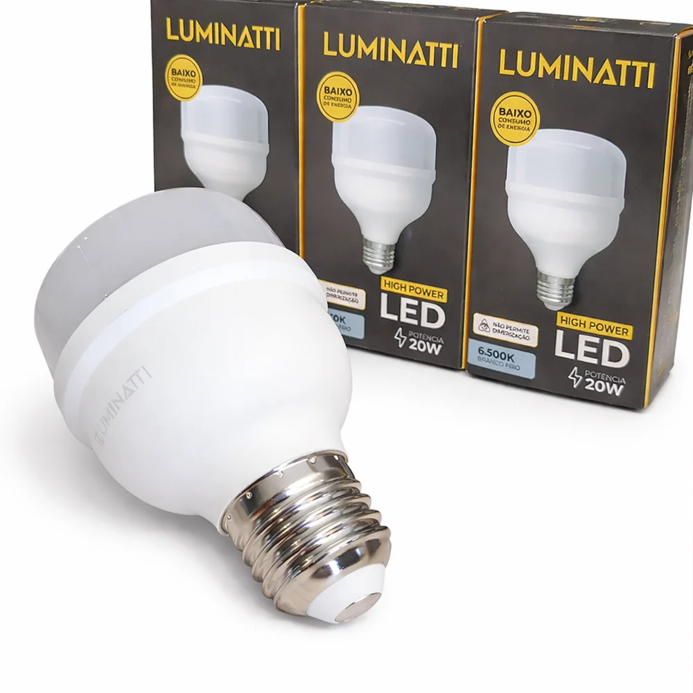 Lampada LED Bulbo High Power 20w 6500k Branco - Branco