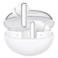 Fone De Ouvido Haylou Flowbuds N55 Wireless, Anc Adaptativo 54db 6 Microfones, 40 Horas, Ipx5 Branco