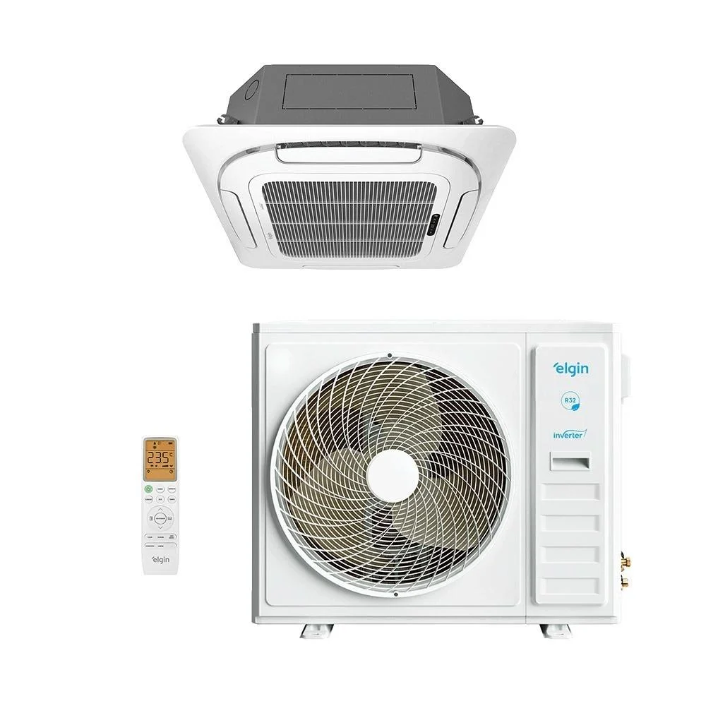 Ar Condicionado 48000 Btus Split Cassete 4 Vias Inverter Elgin Frio Wifi 220v