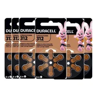 Kit Com 6 Pilhas Duracell Auditiva 312, Com 6 Unidades Cada