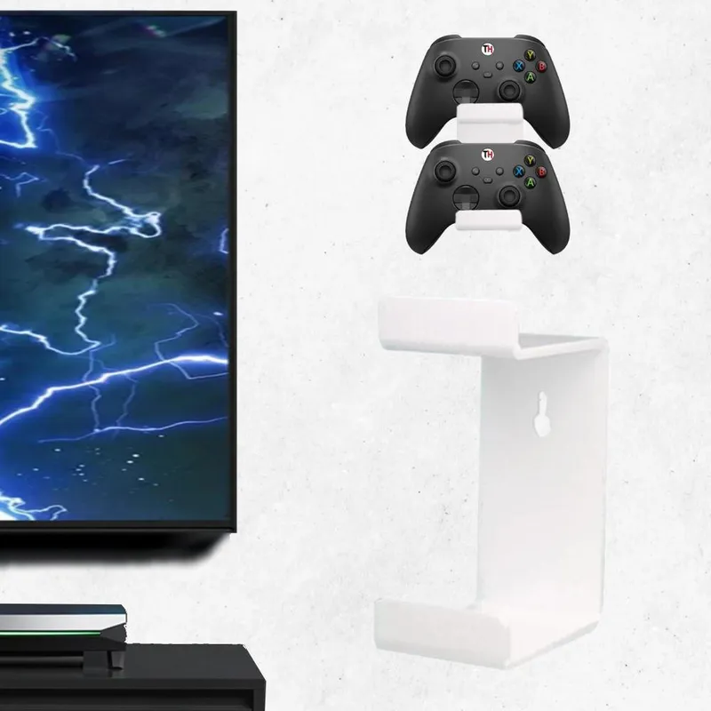Suporte P/ Fone De Ouvido Headset E Controle XBOX De Parede Cor Branco