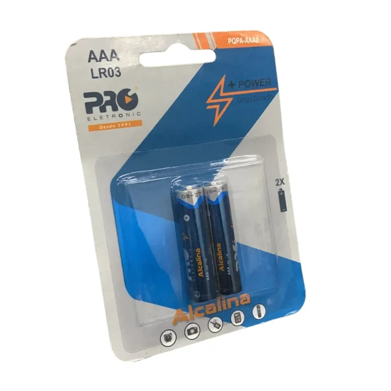 Pilha Alcalina Aaa Proeletronic Pqpa-aaa2, lr03, Com 2 Unidades