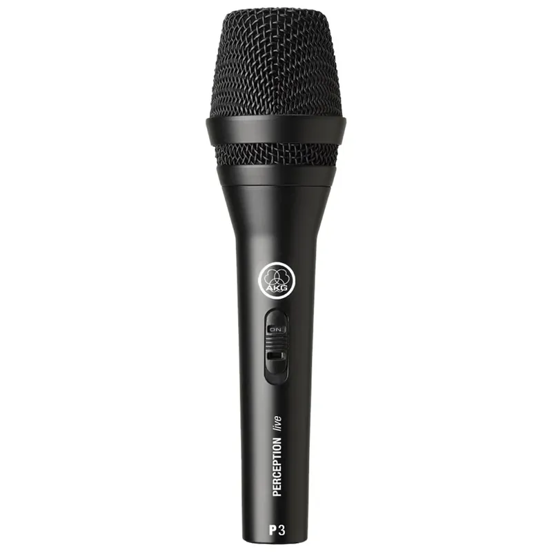 Microfone Dinâmico Akg P3 S, cardioide, Preto