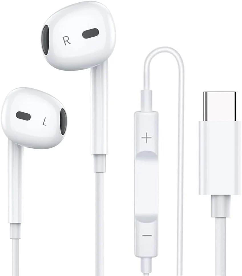 Fone De Ouvido Tipo C Com Microfone – Compatível Com Todos Celulares Com Entrada Usb-c, Smartphones, Tablets, Notebooks, Iphone E Android