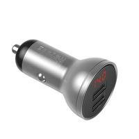 Carregador de Carro Duplo USB Tipo-C, Baseus, 4.8a - Prata