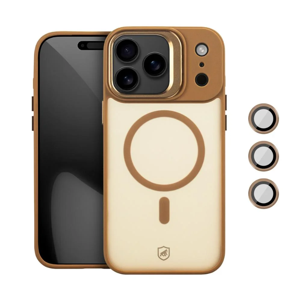 Capa Case Capinha Para Iphone 17 Pro - Magsafe Titanium Desert - Gshield