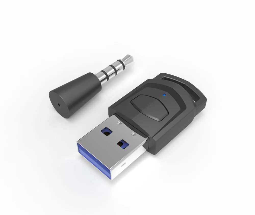 Transmissor De Áudio Bluetooth Playstation 5 Ps4 E Computador Para Fone De Ouvido Adaptador Com Microfone
