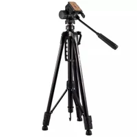 Tripé com Cabeça Hidráulica para Câmera Weifeng WT-3716 - Altura máxima 1,60m - Suporta 3kg