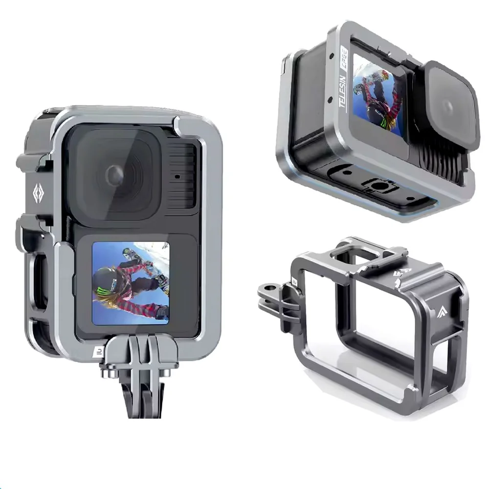 Frame Alumínio Vertical Para Gopro 13 - Telesin
