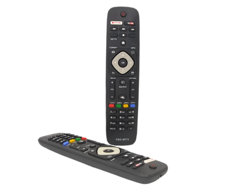 Controle Remoto Compatível Smart Tv Philips Lcd Com Botão Netflix E Youtube Fbg-8075