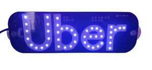 Sinalizador Letreiro Luminoso LED Uber - Azul 12v