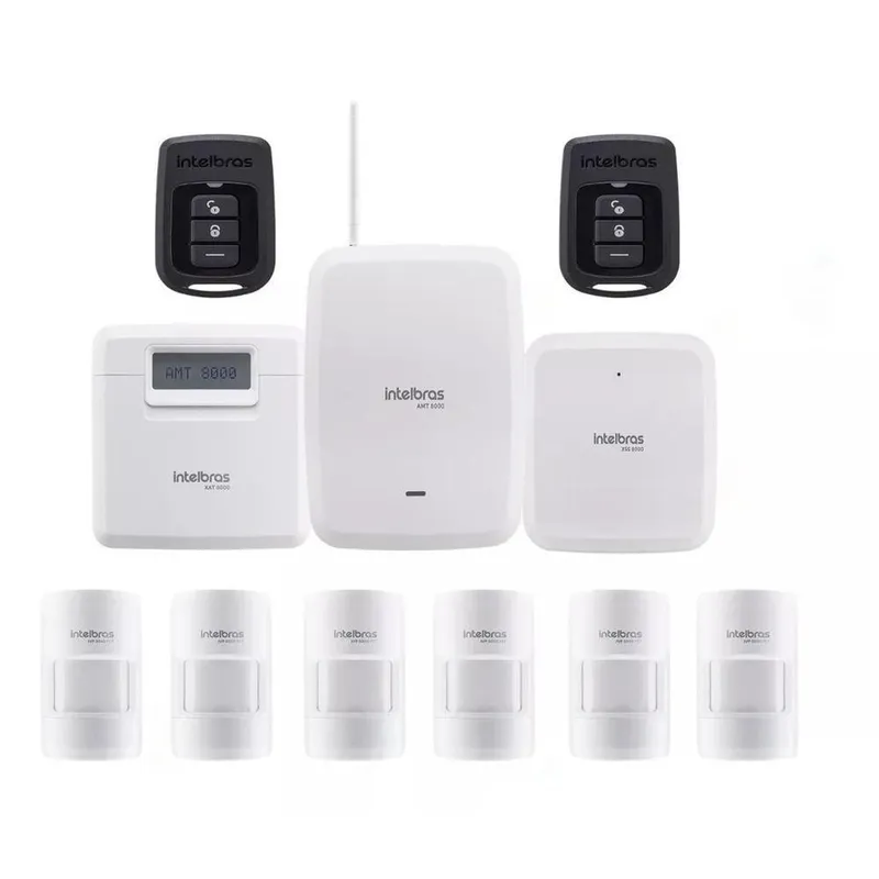 Kit Sistema Central De Alarme Intelbras Sem Fio Contra Roubo Intelbras Amt 8000