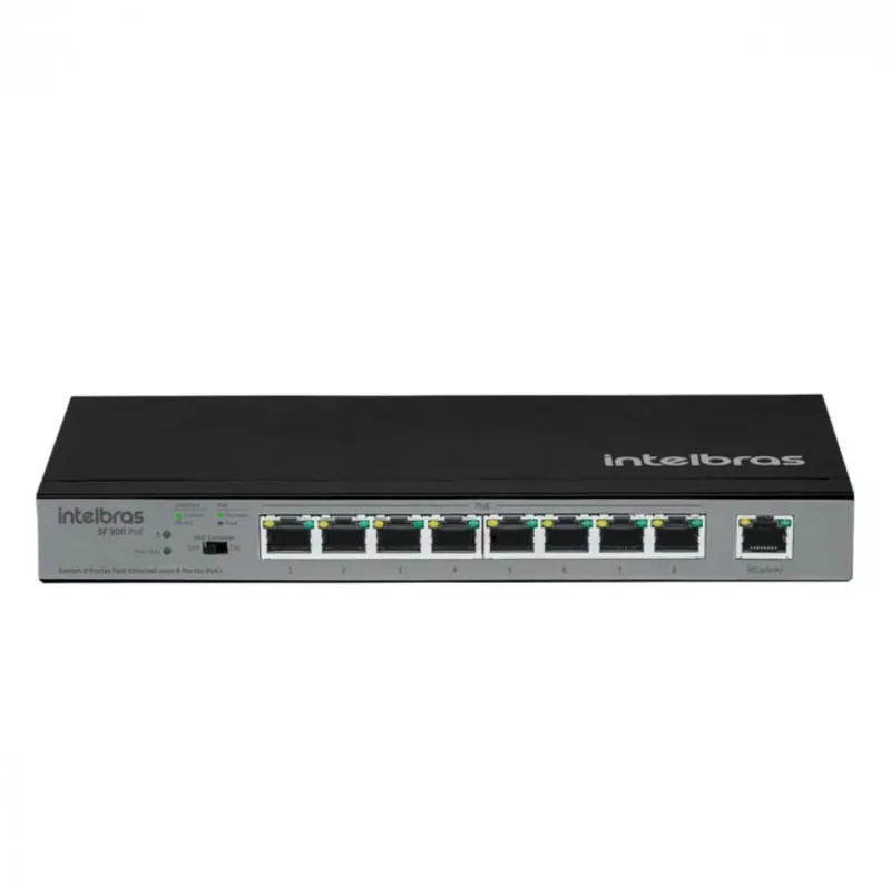 Switch 9 Portas, Fast Ethernet, C/ 8 Portas Poe+ Sf 900 - Hi-poe 4760040