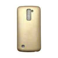 Capa Lg K10 K430 Silicone Aveludada Colorida Capinha Anti Impacto K10 K430:dourado Metalico