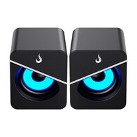 Caixa de Som Gamer Rise Mode Mad Sound 01, 6W, Led Azul, Conexão USB e P2, Preto - RM-SPMA-01-BB