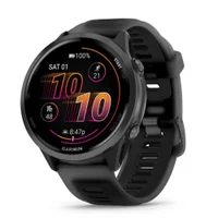 Relógio Garmin Forerunner 570 Music AmoLED Cinza Ardósia E Preta Translúcida Índigo 47mm