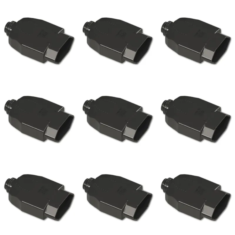 Kit Plugue Fêmea 2p+t 20a 250vca Preto 50 Peças