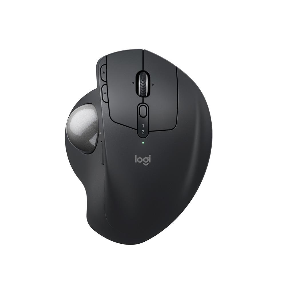 Mouse sem Fio Logitech Trackball MX Ergo S, Bluetooth e USB Logi Bolt, 6 Botões Programáveis com Ajuste de Ângulo, Preto - 910-007261