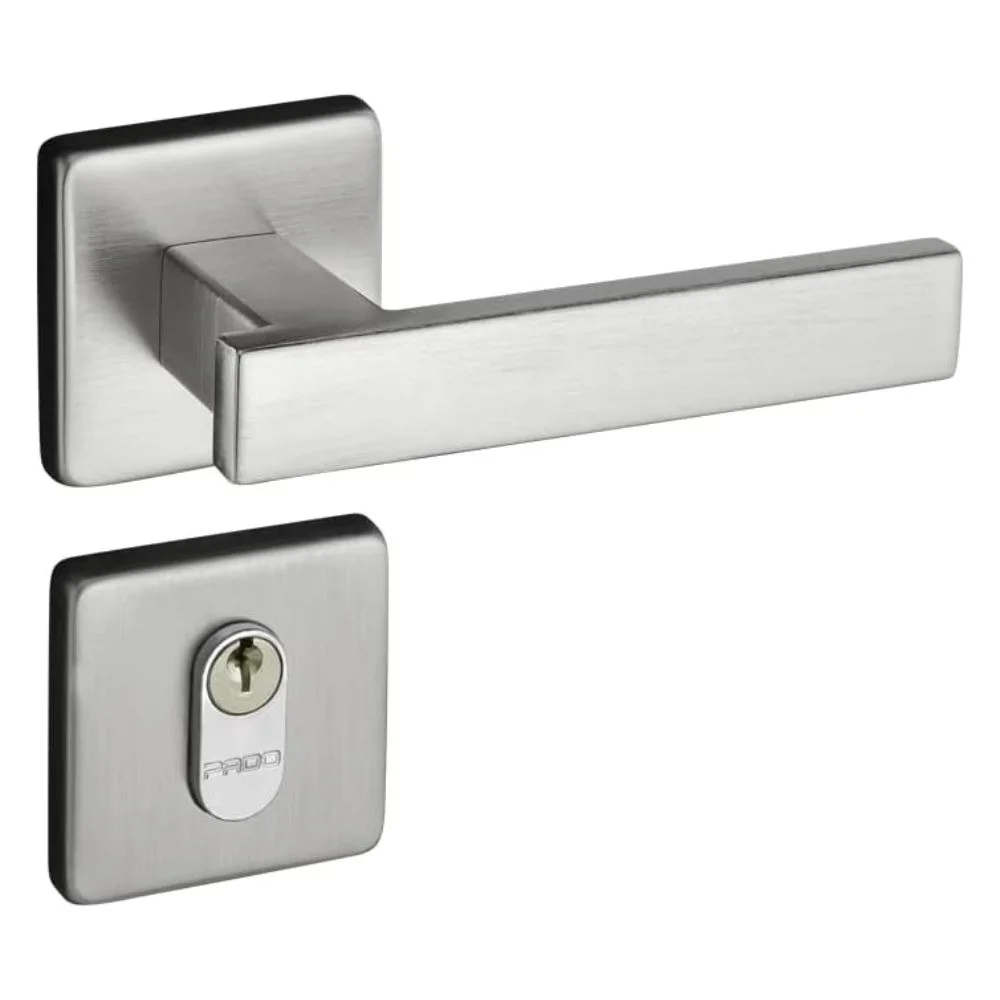 Fechadura Concept Externa 408-40ce 40mm Roseta Quadrada Cromo Acetinada Rq1 Ccz-55 Cra Pado