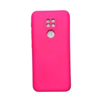 Capa Moto G9/ G9 Play Silicone Aveludada Colorida Protege Câmera Capinha Anti Impacto Moto G9:pink