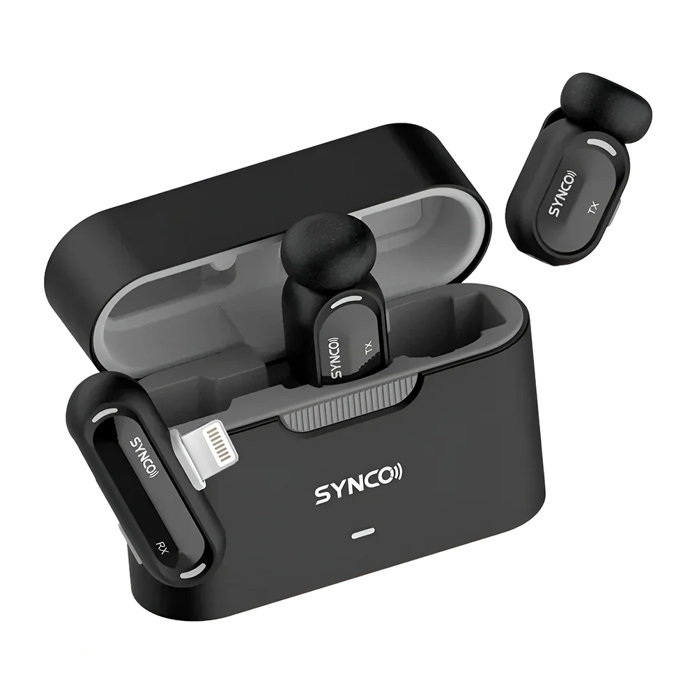 Microfone De Lapela Sem Fio Synco Smic-l Para Iphone Preto