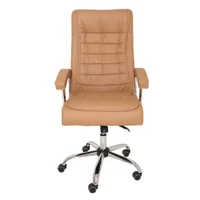 Cadeira De Escritório Baba Shop Presidente Big Com Molas Ensacadas Caramelo, Peso Suportado: 120 kg