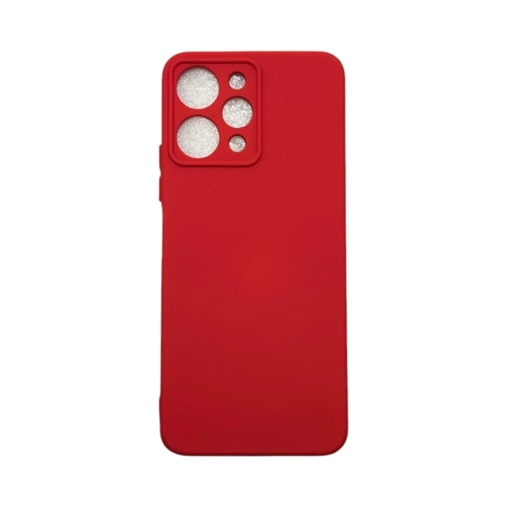 Capa Xiaomi Redmi 12 Silicone Aveludada Protege Câmera Colorida Capinha Anti Impacto Redmi 12:vermelho