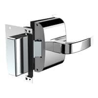 Fechadura Elétrica Para Vidro 12v Vidro-alvenaria Furação Blindex Externa Reta Inox Polido Py Soprano