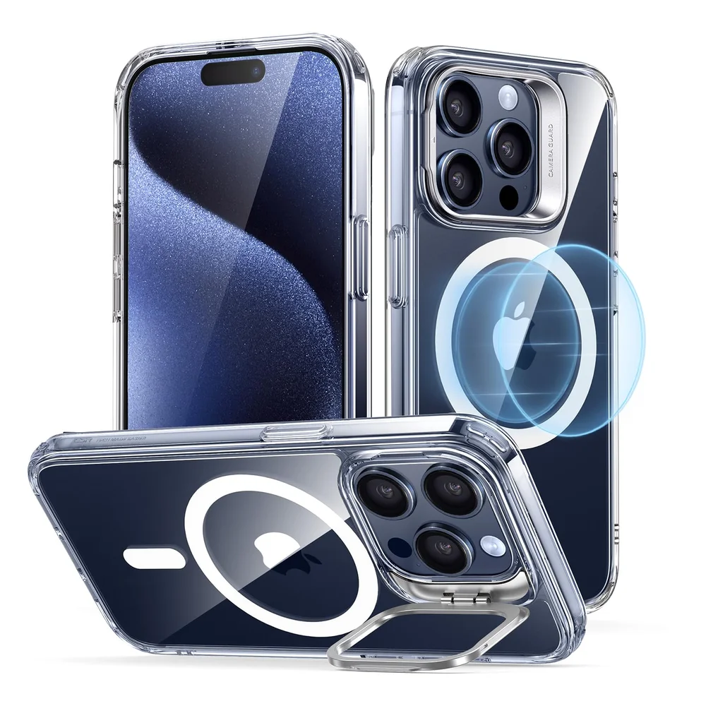 Capa Para Iphone 15 Pro, 6.1 Polegadas, Magsafe, Com Suporte
