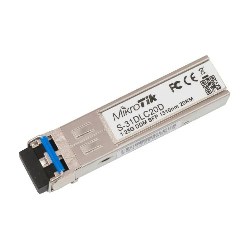 Transceiver Mikrotik S-31dlc20d, Módulo Gbic, LC Duplex, 1310nm, 1.25G, Alcance De 20km