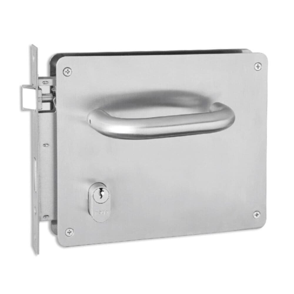 Fechadura Externa Mth101 Hospitalar Oswaldo Cruz 55mm Aço Inox Escovado Haga